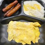 Sausage Link Platter with grits and scrambled eggs