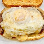 Rib eye w/over medium egg