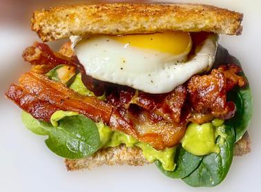 Grilled Chicken, Egg, Bacon & Guacamole